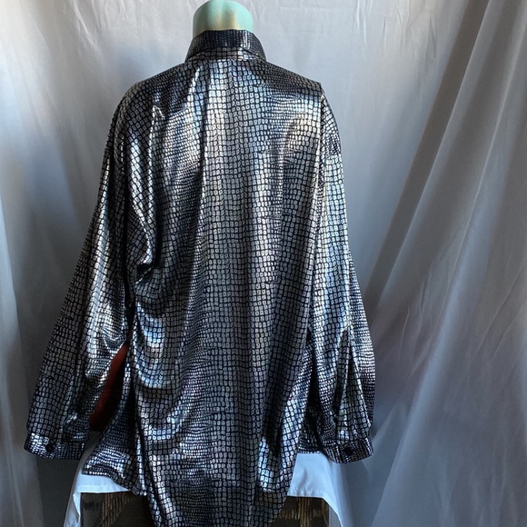 Vintage metallic long sleeve blouse - Picture 12 of 13